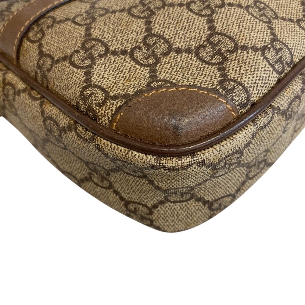 Gucci Vintage Pochette GG Pattern Shoulder Bag Brown — view 3