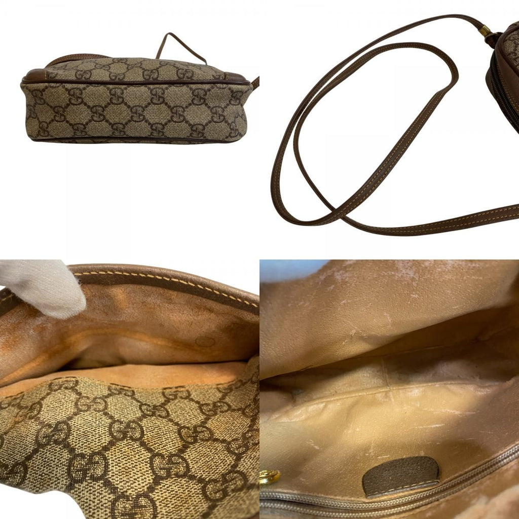 Gucci Vintage Pochette GG Pattern Shoulder Bag Brown — view 7