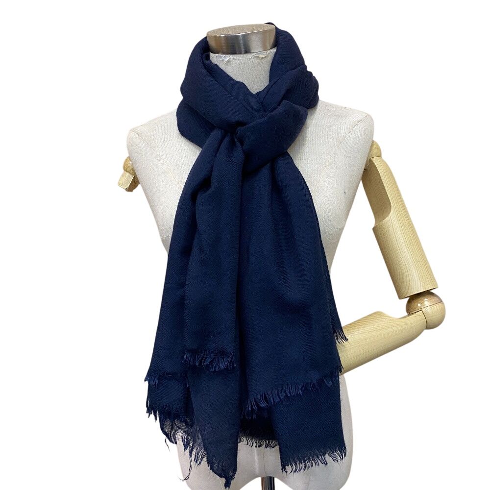 Chanel Scarf Shawl Cashmere Navy — view 7