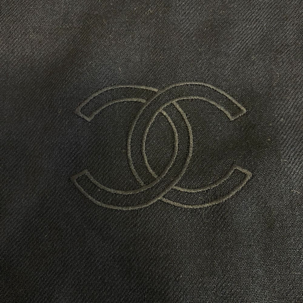 Chanel Scarf Shawl Cashmere Navy — view 5