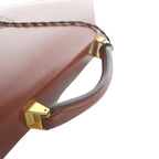 Loewe Business Briefcase Document Purse Leather Logo Gold Brown — view 3