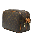 Louis Vuitton Monogram Reporter PM Crossbody Shoulder Bag Brown Leather — view 2
