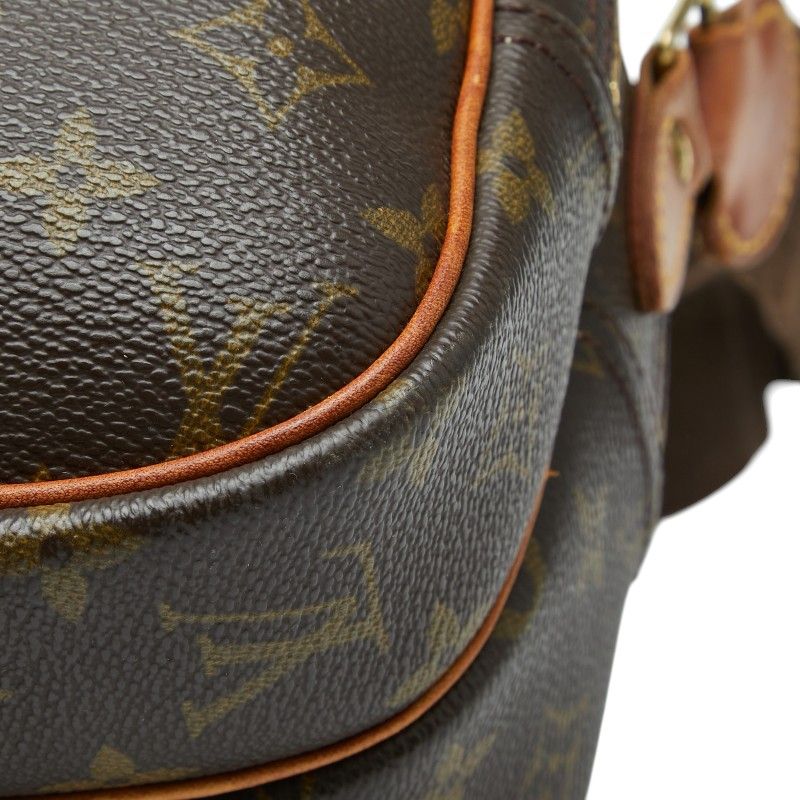 Louis Vuitton Monogram Reporter PM Crossbody Shoulder Bag Brown Leather — view 7