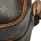 Louis Vuitton Monogram Reporter PM Crossbody Shoulder Bag Brown Leather — view 7