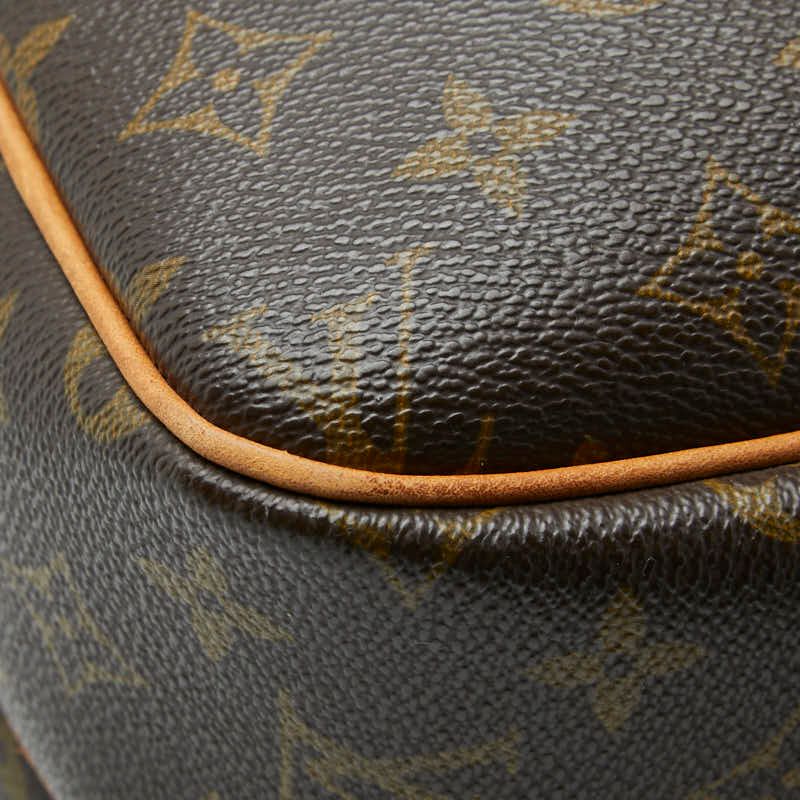 Louis Vuitton Monogram Reporter PM Crossbody Shoulder Bag Brown Leather — view 4