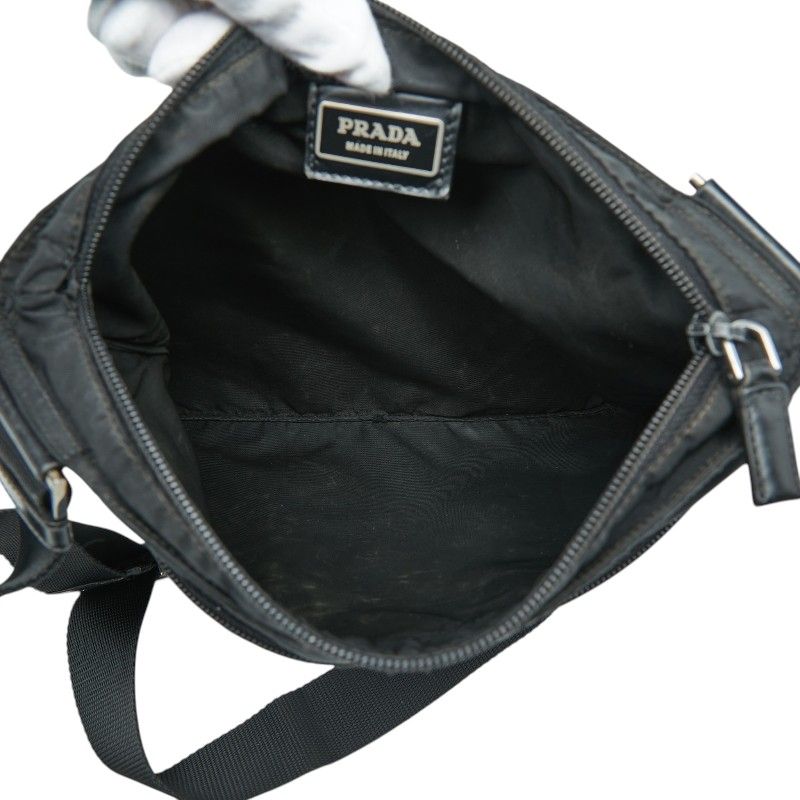 Prada Tessuto Crossbody Shoulder Bag Black Nylon — view 7