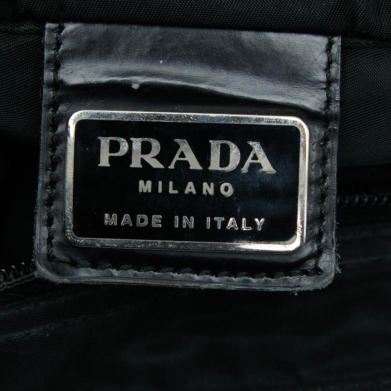 Prada Tessuto Crossbody Shoulder Back Black Nylon — view 9