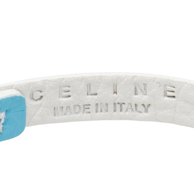 Celine Logo Blue White Leather Bracelet — view 4