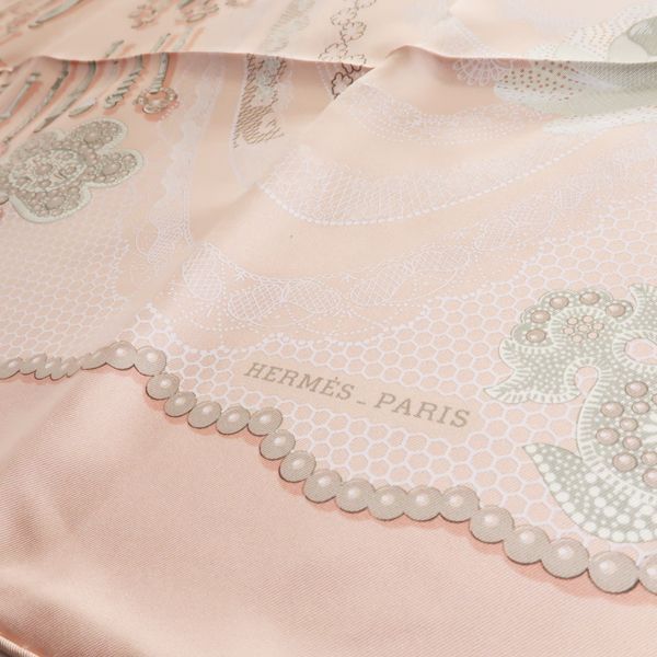 Hermes Carre 90 Doigts de Fee Pink Fairy Finger Scarf Shipping — view 5