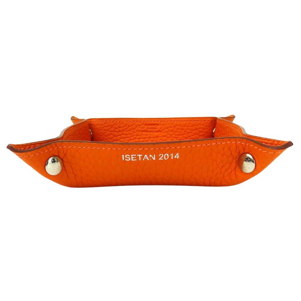 Hermes Vidopoche Mini Taurillon Clemence Orange Tray Interior — view 4