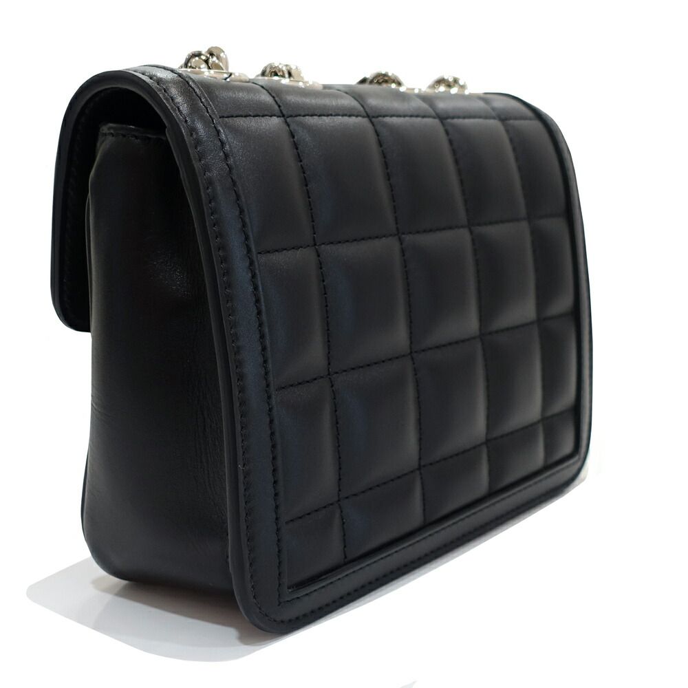 Gucci Deco Mini Shoulder Bag Interlocking Leather Black Gold Silver — view 2