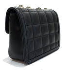 Gucci Deco Mini Shoulder Bag Interlocking Leather Black Gold Silver — view 2