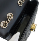 Gucci Deco Mini Shoulder Bag Interlocking Leather Black Gold Silver — view 5