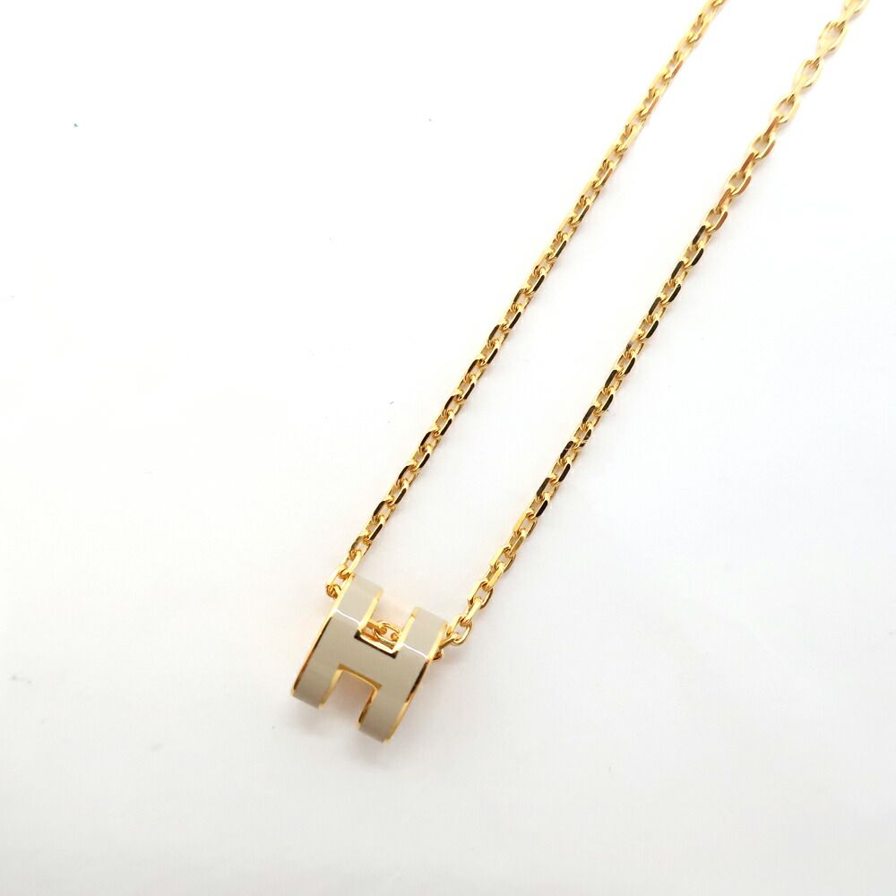 Hermes Necklace Mini Pop Ro Cover le Grey Gold — view 2
