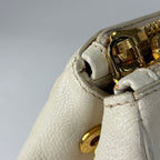 Prada Logo Tote Leather Ivory — view 7