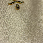 Prada Logo Tote Leather Ivory — view 5