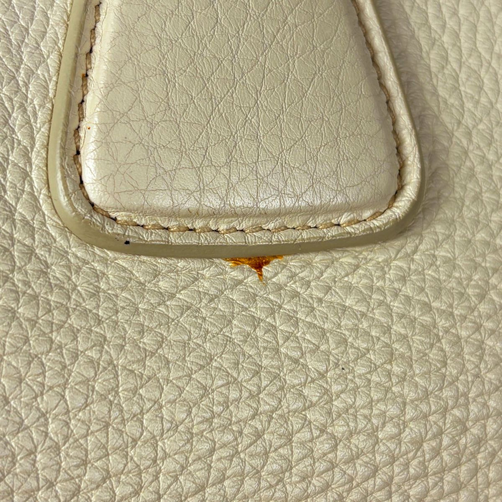 Prada Logo Tote Leather Ivory — view 6