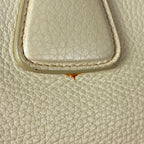 Prada Logo Tote Leather Ivory — view 6