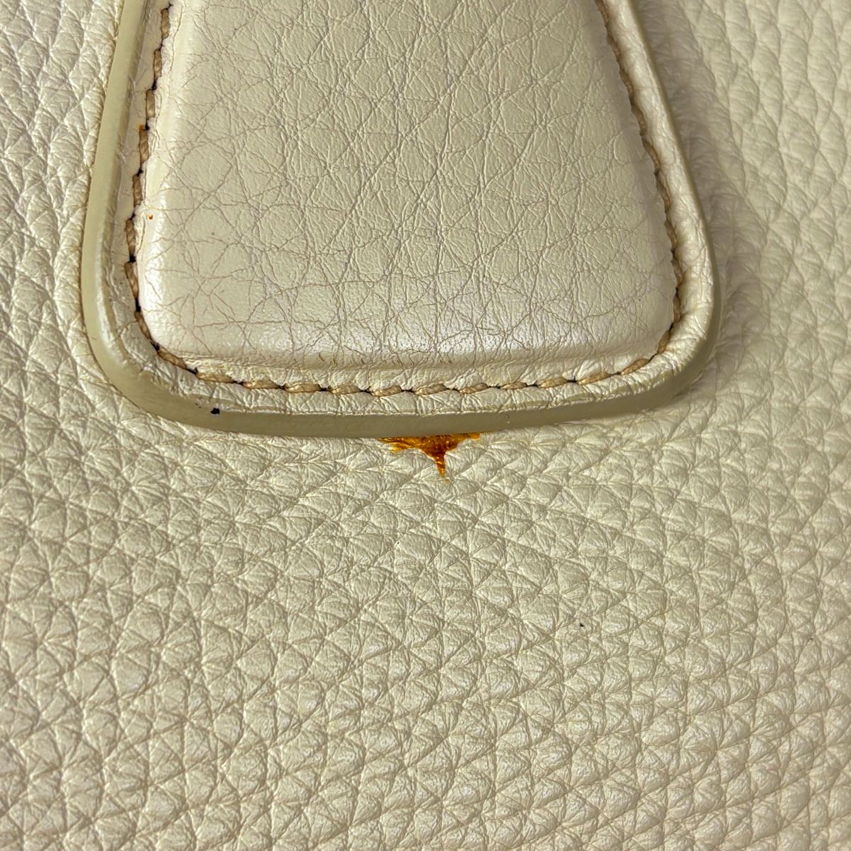 Prada Logo Tote Leather Ivory — view 6