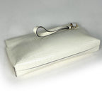 Loewe Anagram Clutch Logo Second Pouch Double Mechano Pin Patent Leather Ivory — view 2