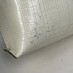 Loewe Anagram Clutch Logo Second Pouch Double Mechano Pin Patent Leather Ivory — view 4