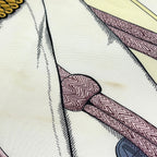 Hermes Carre 90 Zouaves Et Dragons and Scarf Silk Orange Multicolor — view 4