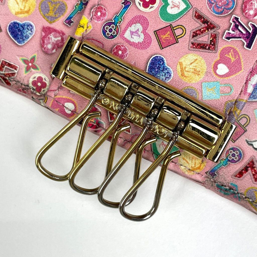 Louis Vuitton Multicles 4 Key Holder Key Case Monogram Vernis Pink — view 3