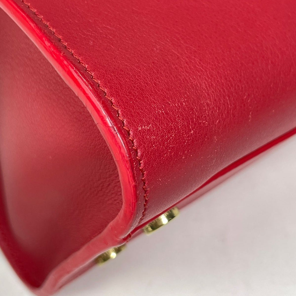 Saint Laurent Paris Baby Cabas 2-Way Shoulder Bag Leather Red — view 4