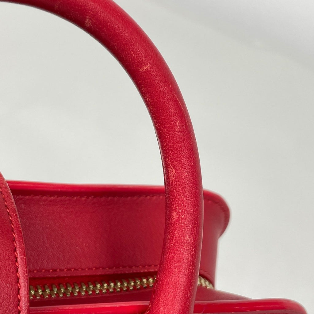 Saint Laurent Paris Baby Cabas 2-Way Shoulder Bag Leather Red — view 7