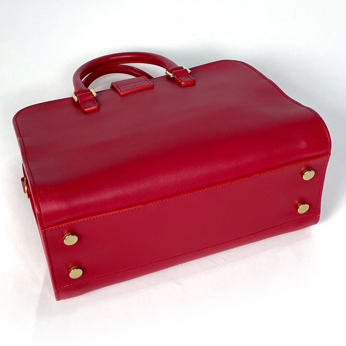 Saint Laurent Paris Baby Cabas 2-Way Shoulder Bag Leather Red — view 2