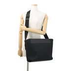Hermes Shoulder Bag Black Silver Toile Ash Taurillon Legato — view 4