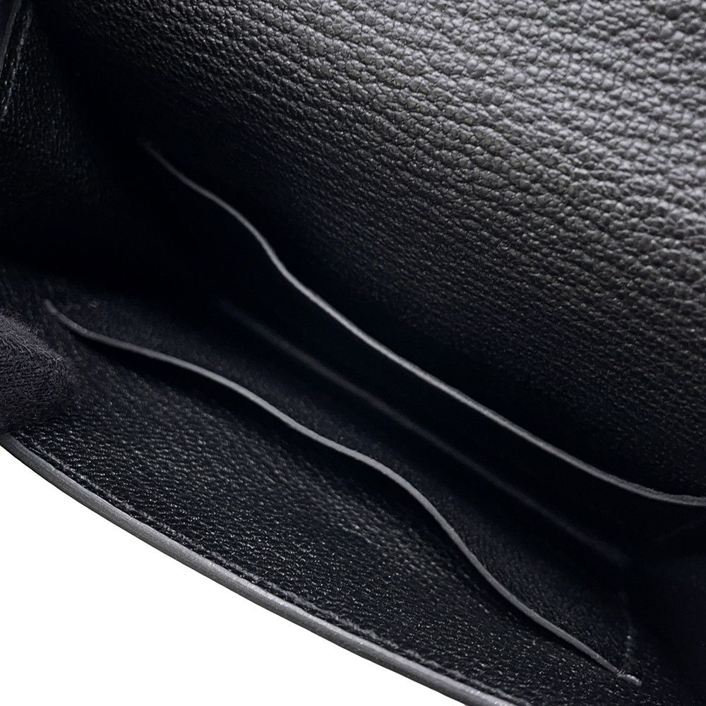 Hermes Wallet Roulis Slim Black Gold Chevre Misor — view 8