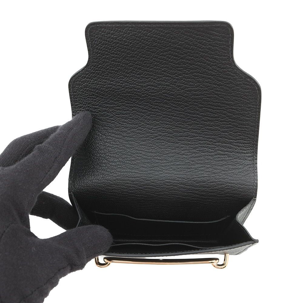 Hermes Wallet Roulis Slim Black Gold Chevre Misor — view 6