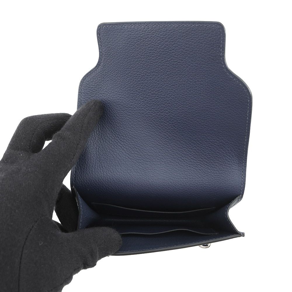 Hermes Wallet Roulis Slim Verso Bleu Nuit Zanzibar Silver — view 6