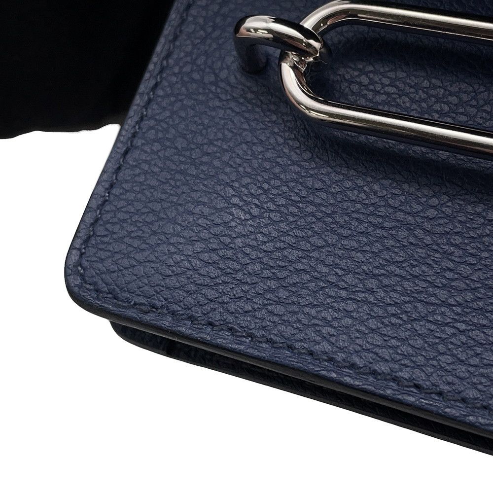 Hermes Wallet Roulis Slim Verso Bleu Nuit Zanzibar Silver — view 7