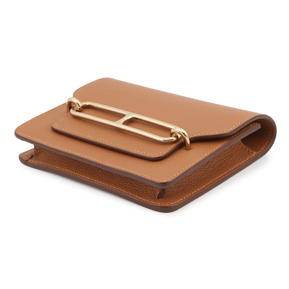 Hermes Wallet Roulis Slim Verso Gold Veil Fizz Pink — view 2