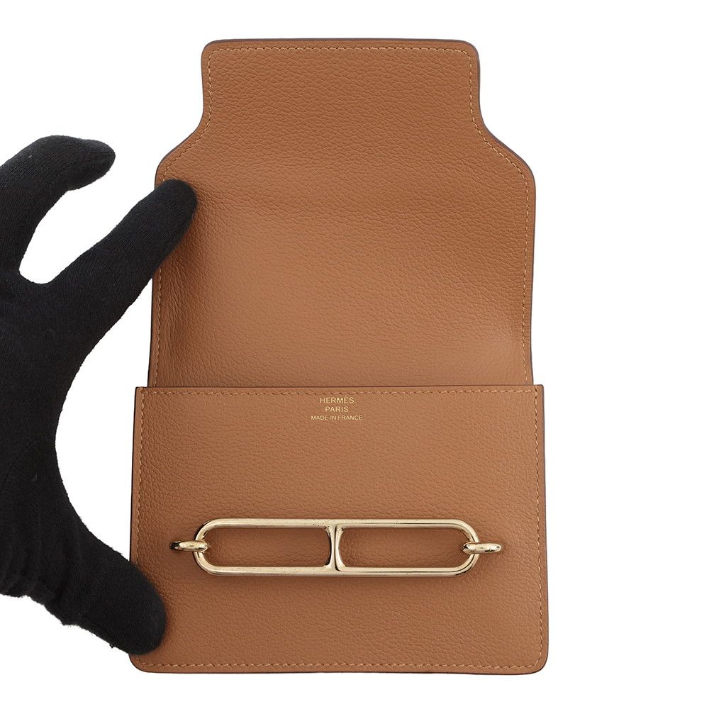 Hermes Wallet Roulis Slim Verso Gold Veil Fizz Pink — view 4
