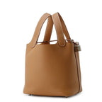 Hermes Handbag Picotin Lock PM Gold Silver Taurillon Clemence — view 2