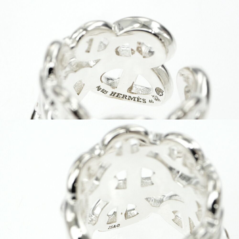 Hermes Ring Chaine D'ancre GM 46 Silver — view 8