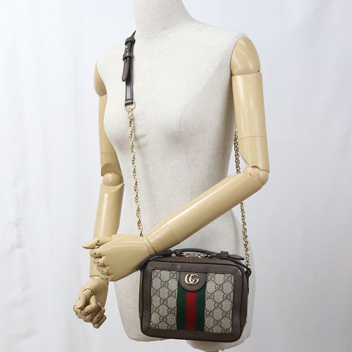 Gucci Chain Ophidia Crossbody Shoulder Bag Leather — view 9