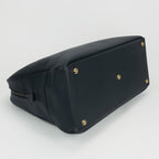 Hermes Sampron Tote Shoulder Bag Courchevel Navy Blue Gold — view 5