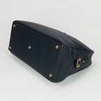 Hermes Sampron Tote Shoulder Bag Courchevel Navy Blue Gold — view 4