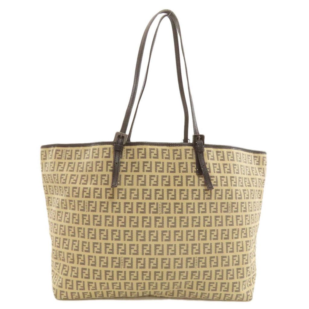 Fendi Zucca Pattern Tote Canvas Leather — view 2