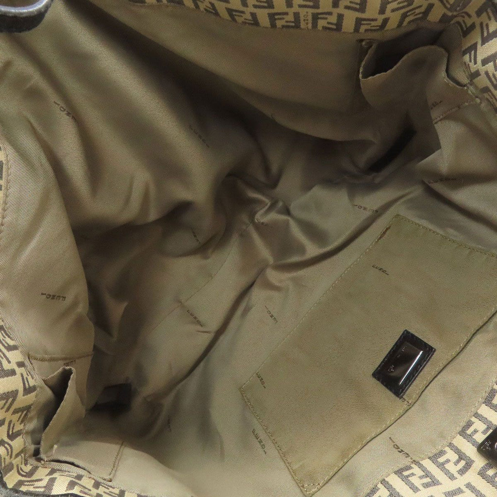 Fendi Zucca Pattern Tote Canvas Leather — view 5