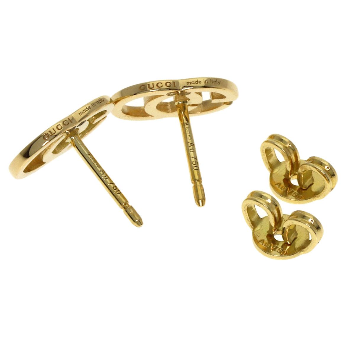 Gucci GG Running Stud Earrings 18k Yellow Gold — view 3
