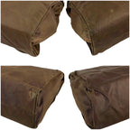 Prada Triangle Logo Top Handle Bag Handbag Tessuto Nylon Brown — view 6