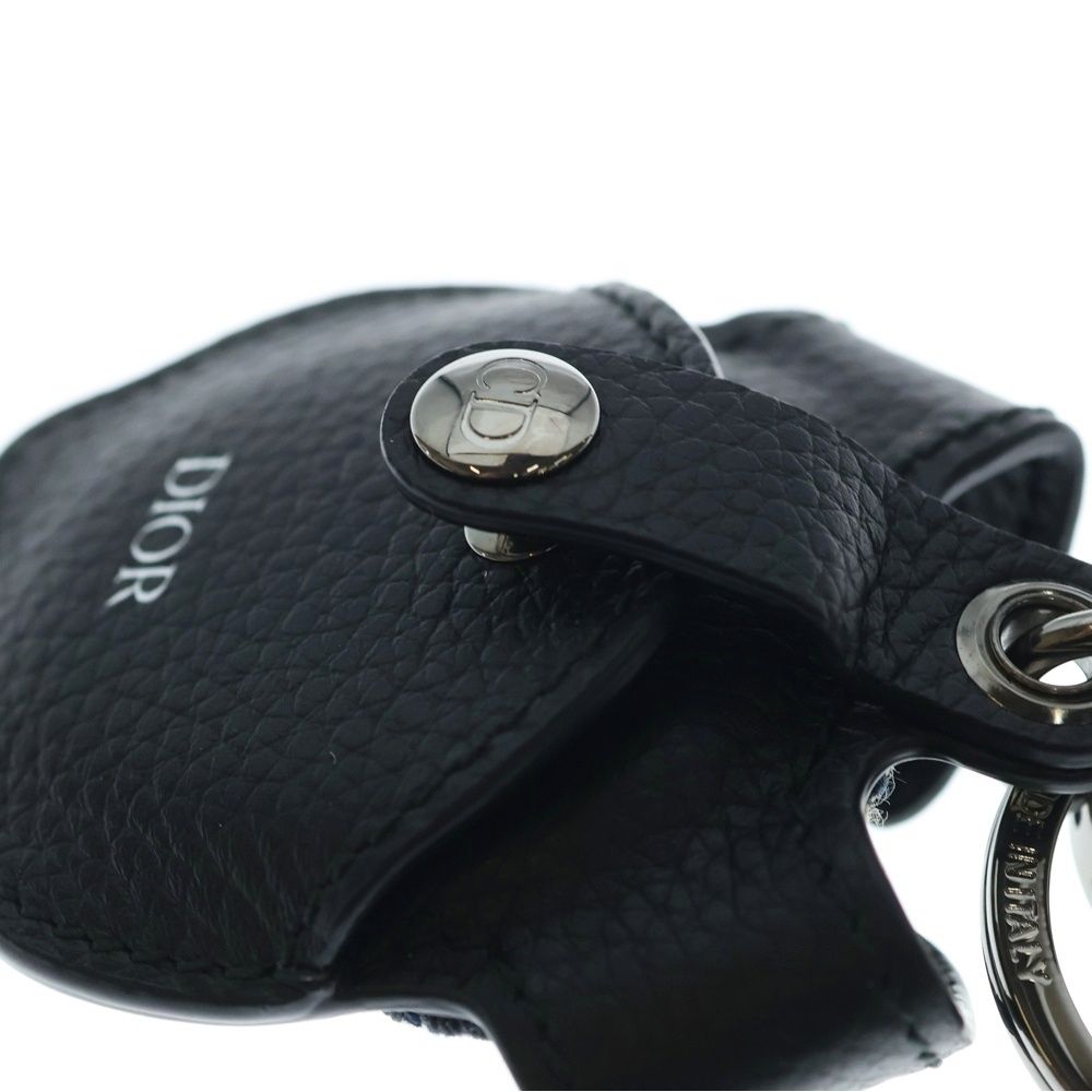 Dior Bobby Air Tag Oak Air Tag Case Key Holder Key Ring Gray Navy — view 6