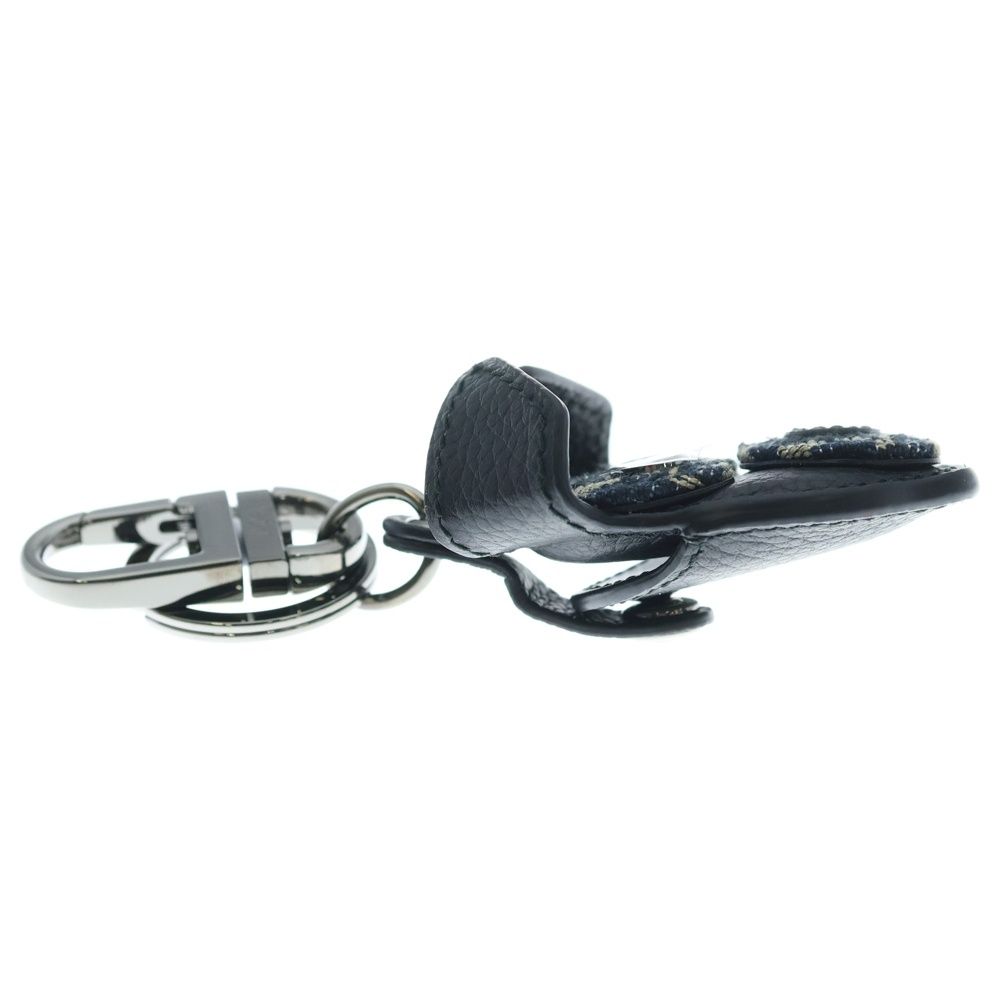 Dior Bobby Air Tag Oak Air Tag Case Key Holder Key Ring Gray Navy — view 4