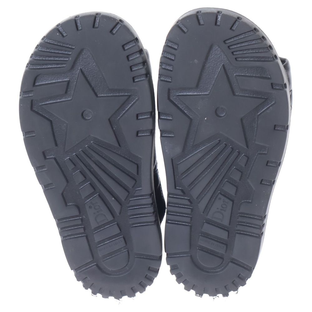 Dior Dtwist Cannage Lambskin Mule Logo Leather Sandals Black Beige — view 5