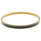 Hermes Uni Bangle Bracelet Black Gold — view 3